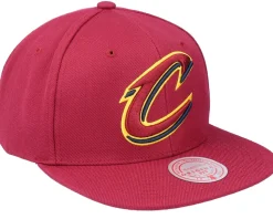 Cleveland Cavaliers Team Ground 2.0 Maroon Snapback - Mitchell & Ness