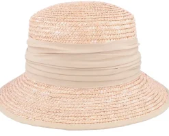 Cloche In Straw Braid Sand Straw Hat - Seeberger
