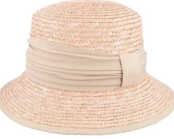 Cloche In Straw Braid Sand Straw Hat - Seeberger