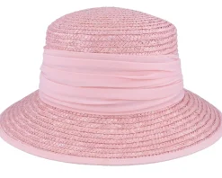 Cloche In Straw Braid Rose Bucket - Seeberger