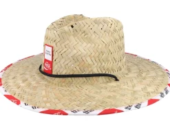 Coca-cola Sun Hat Coke Natural/Red Straw Hat - Brixton