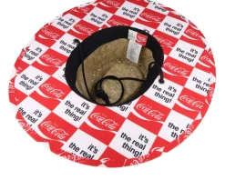 Coca-cola Sun Hat Coke Natural/Red Straw Hat - Brixton