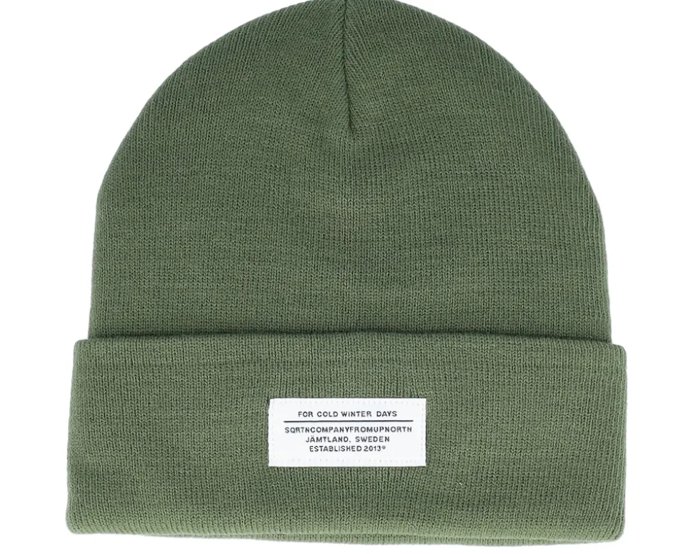 Cold Winter Beanie Olive Cuff - SQRTN