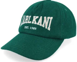 College Signature Wool Blend Cap Dusty Green Dad Cap - Karl Kani