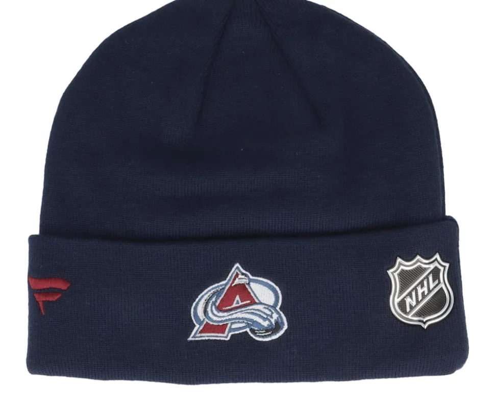 Colorado Avalanche Authentic Pro Game&Train Knit Athl Navy Cuff - Fanatics