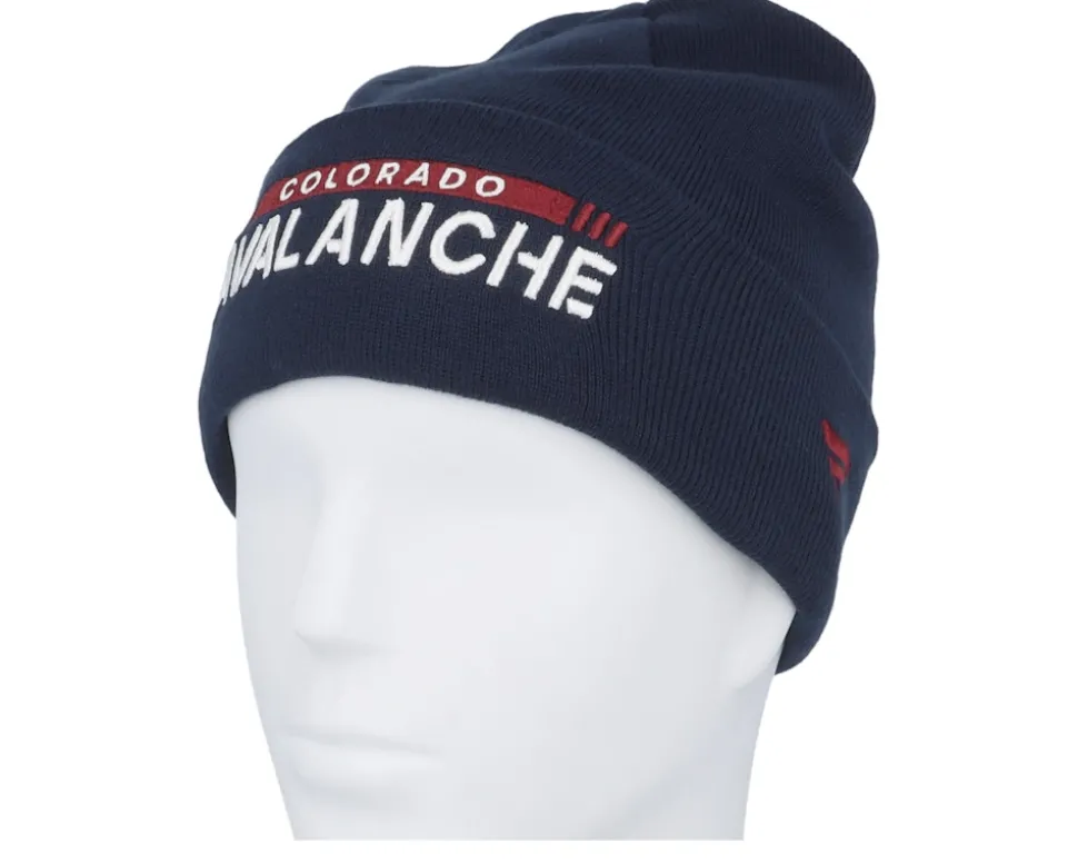 Colorado Avalanche Authentic Pro Game&Train Knit Athl Navy Cuff - Fanatics