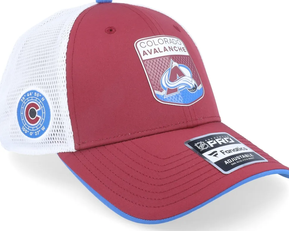 Colorado Avalanche Authentic Pro Draft Podium Black/White Trucker - Fanatics