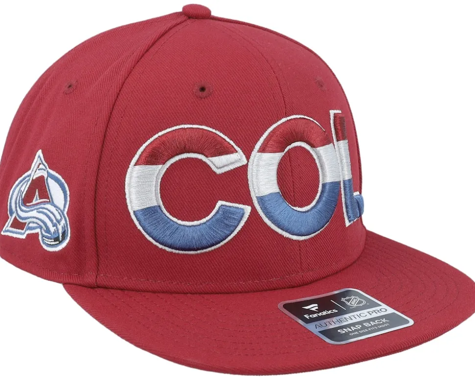 Colorado Avalanche Authentic Pro Rink Flat Brim Garnet Snapback - Fanatics
