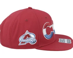 Colorado Avalanche Authentic Pro Rink Flat Brim Garnet Snapback - Fanatics