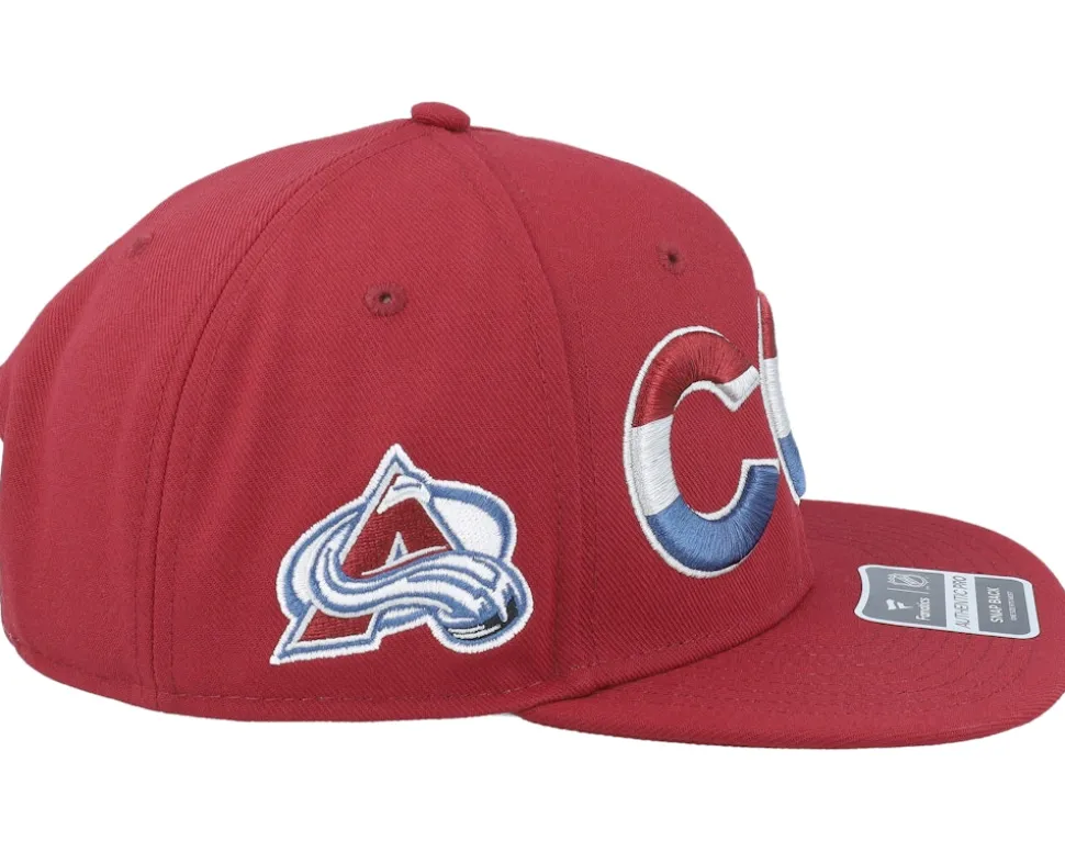 Colorado Avalanche Authentic Pro Rink Flat Brim Garnet Snapback - Fanatics