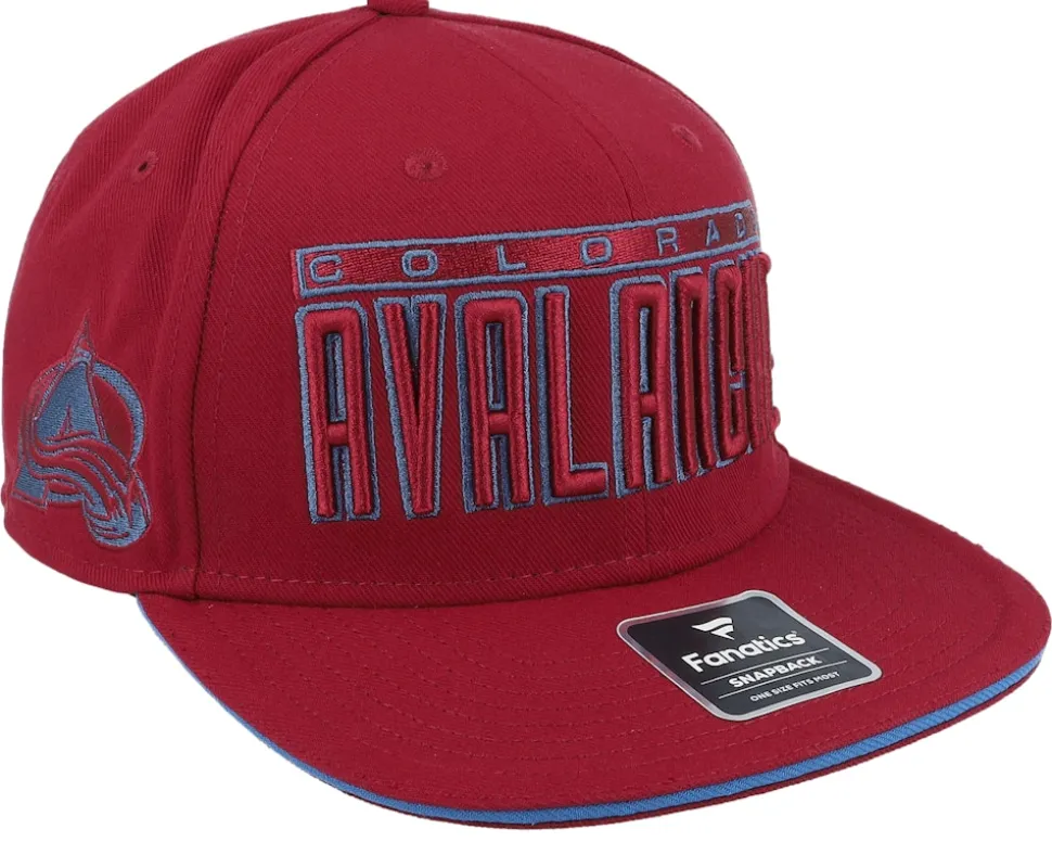 Colorado Avalanche Gino Flat Brim Dark Garnet/Blue Snapback - Fanatics