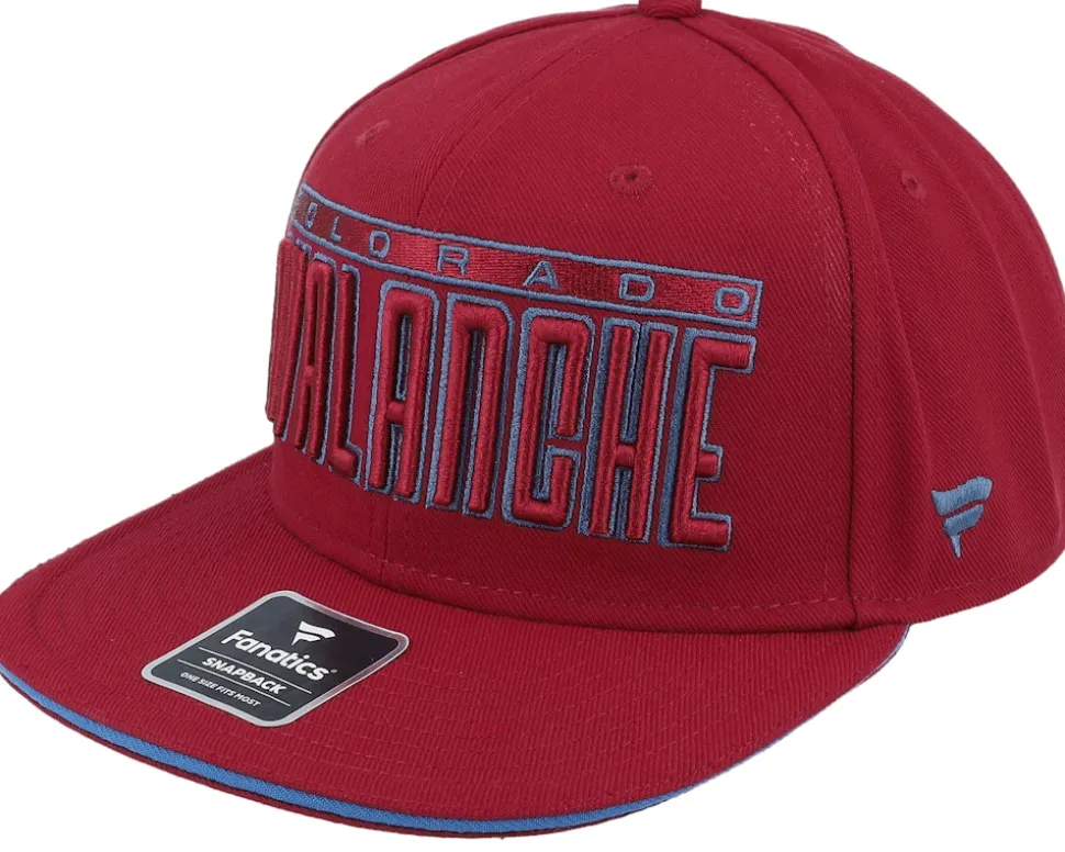 Colorado Avalanche Gino Flat Brim Dark Garnet/Blue Snapback - Fanatics