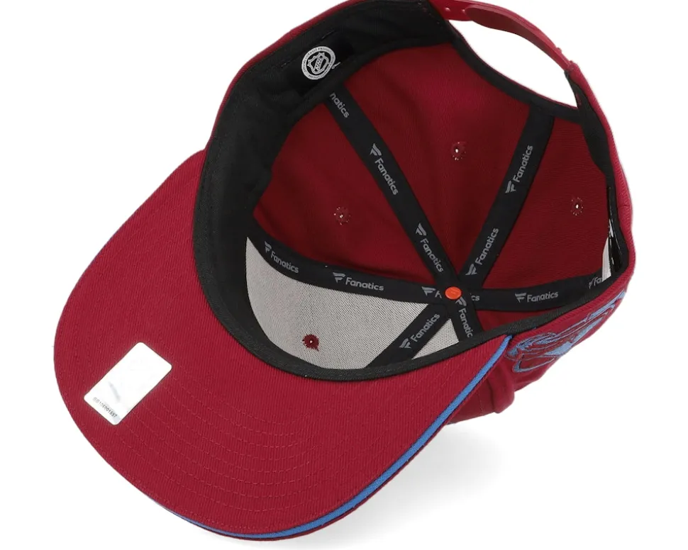 Colorado Avalanche Gino Flat Brim Dark Garnet/Blue Snapback - Fanatics