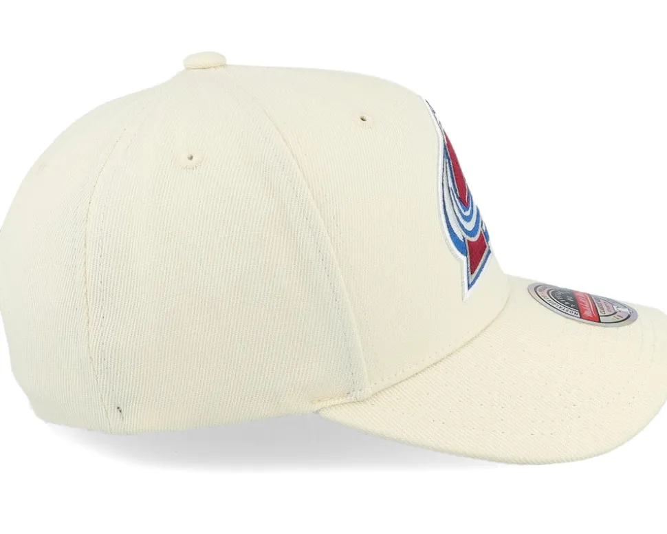 Colorado Avalanche Khaki Classic Red Khaki Adjustable - Mitchell & Ness