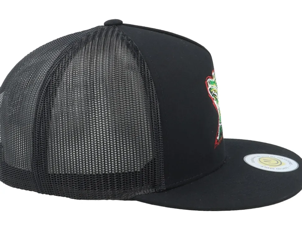 Colorful Lizard Black A-frame Trucker - Lucid Smile