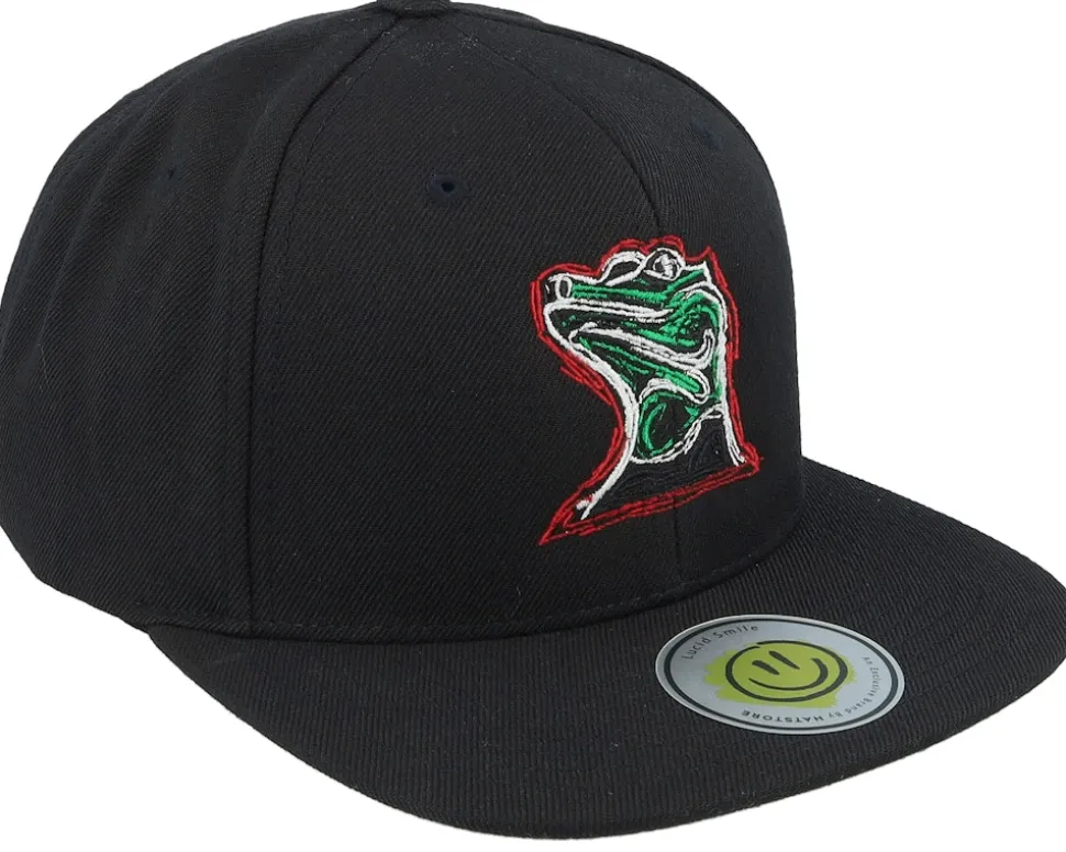 Colorful Lizard Black/Black Snapback - Lucid Smile