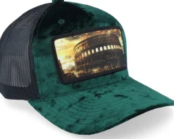 Colosseum At Its Peak Velvet Green/Black A-Frame Trucker - Calza Pennello