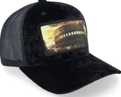 Colosseum At Its Peak Velvet Black A-Frame Trucker - Calza Pennello