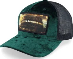 Colosseum At Its Peak Velvet Green/Black A-Frame Trucker - Calza Pennello