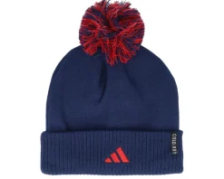 Columbus Blue Jackets NHL Cuffed Beanie Navy Blue Pom - Adidas