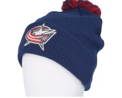 Columbus Blue Jackets NHL Cuffed Beanie Navy Blue Pom - Adidas