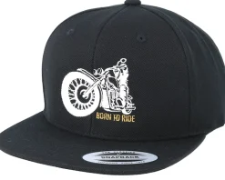 Comfy Ride Black Snapback - Born To Ride