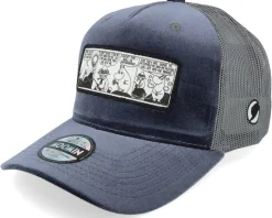 Comic Strip Fishsing Grey Velvet Trucker - Moomin