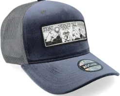 Comic Strip Fishsing Grey Velvet Trucker - Moomin