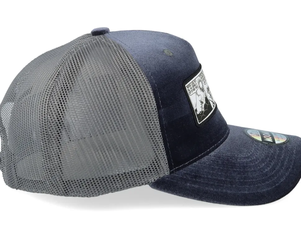 Comic Strip Fishsing Grey Velvet Trucker - Moomin