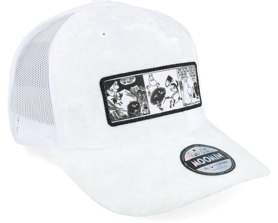 Comic Strip Thief White Velvet Trucker - Moomin