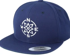 Compass Navy/White Snapback - Jack Anchor