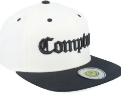 Compton 3d Script Natural/Black Snapback - Lucid Smile