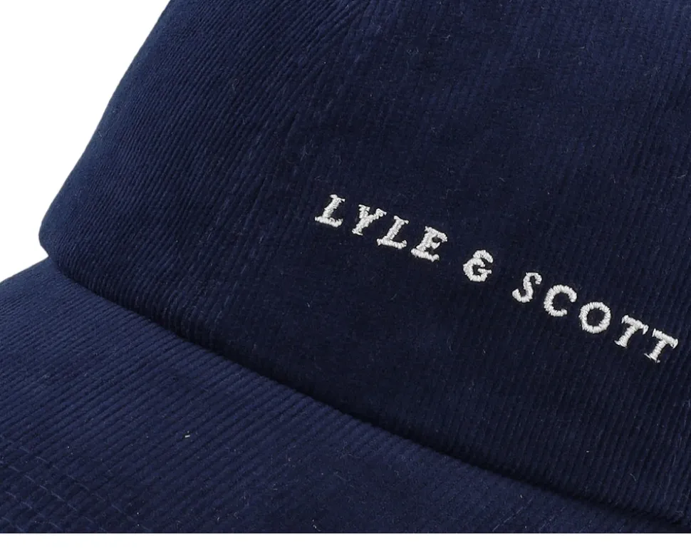 Cord Baseball Cap Dark Navy Dad Cap - Lyle & Scott