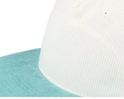 Cord White/Teal 5-panel Halfmoon Snapback - Equip