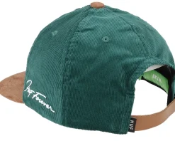 Corduroy Classic H 5 Panel Forest Green Snapback - HUF
