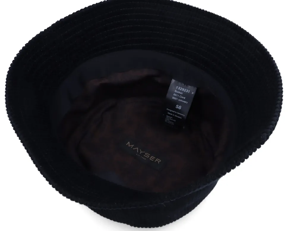 Corduroy Manchester Black Bucket - Mayser