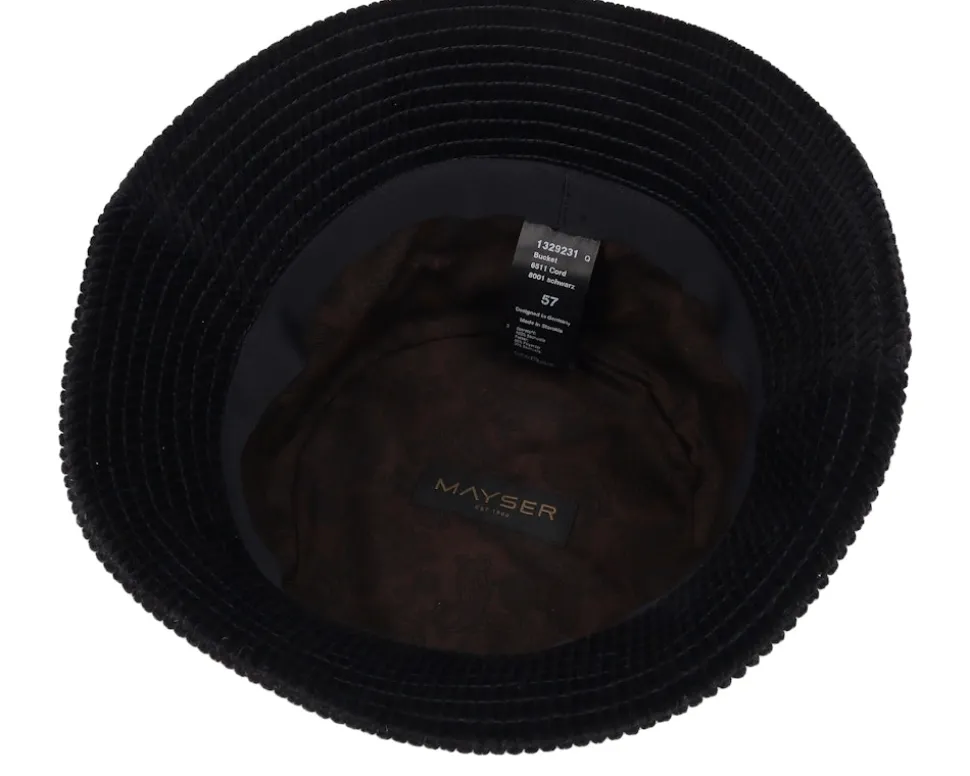 Corduroy Manchester Black Bucket - Mayser