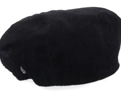 Corduroy Newsboy Cap Black Flat Cap - Jaxon & James