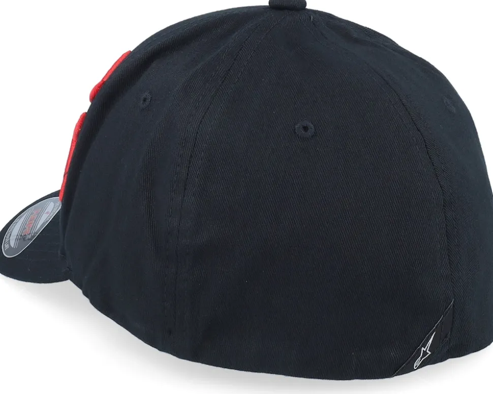 Corp 2 Curved Brim Black/Red Flexfit - Alpinestars
