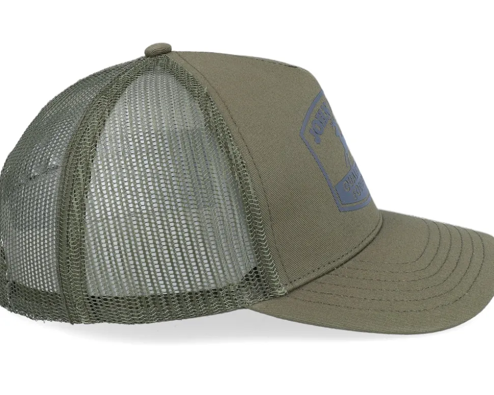 Cotton Twill Mesh Cap Olive Trucker - John Deere