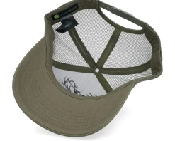 Cotton Twill Mesh Cap Olive Trucker - John Deere