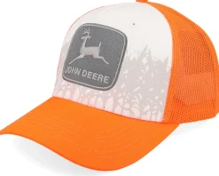 Cotton Twill Mesh Orange/White Trucker - John Deere