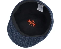 Country Harris Tweed Blue Hr Flat Cap - MJM Hats