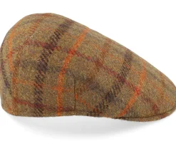 Country Harris Tweed Brown 2 Flat Cap - MJM Hats