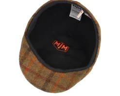 Country Harris Tweed Brown 2 Flat Cap - MJM Hats