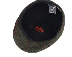 Country Harris Tweed Green Check Flatcap - MJM Hats