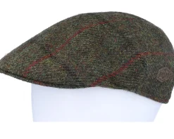 Country Harris Tweed Green Check Flatcap - MJM Hats