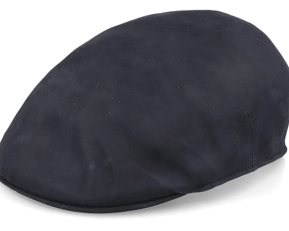 Country Nappa Wax Dark Brown Flat Cap - MJM Hats