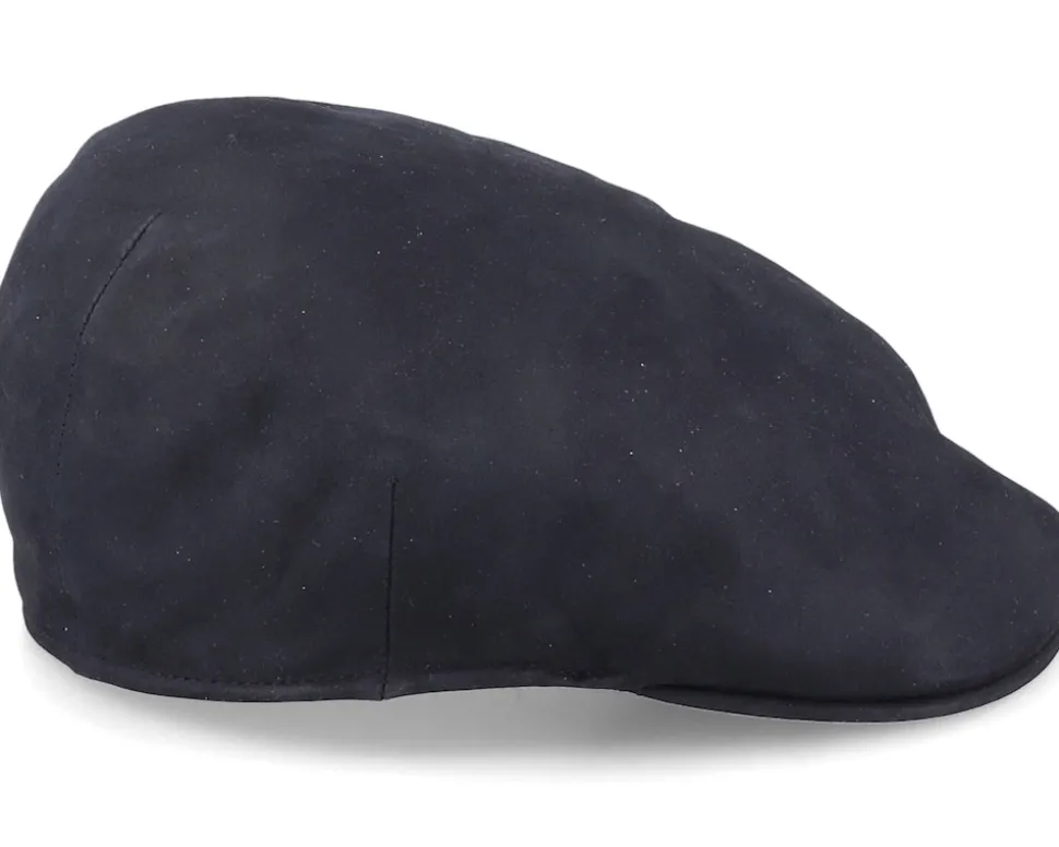 Country Nappa Wax Dark Brown Flat Cap - MJM Hats