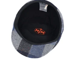 Country Virgin Wool Blue Check Flatcap - MJM Hats